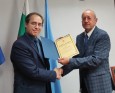 Почетна диплома на БТПП за Димитриос Маос, първи секретар по икономически и търговски въпроси в Посолството на Гърция